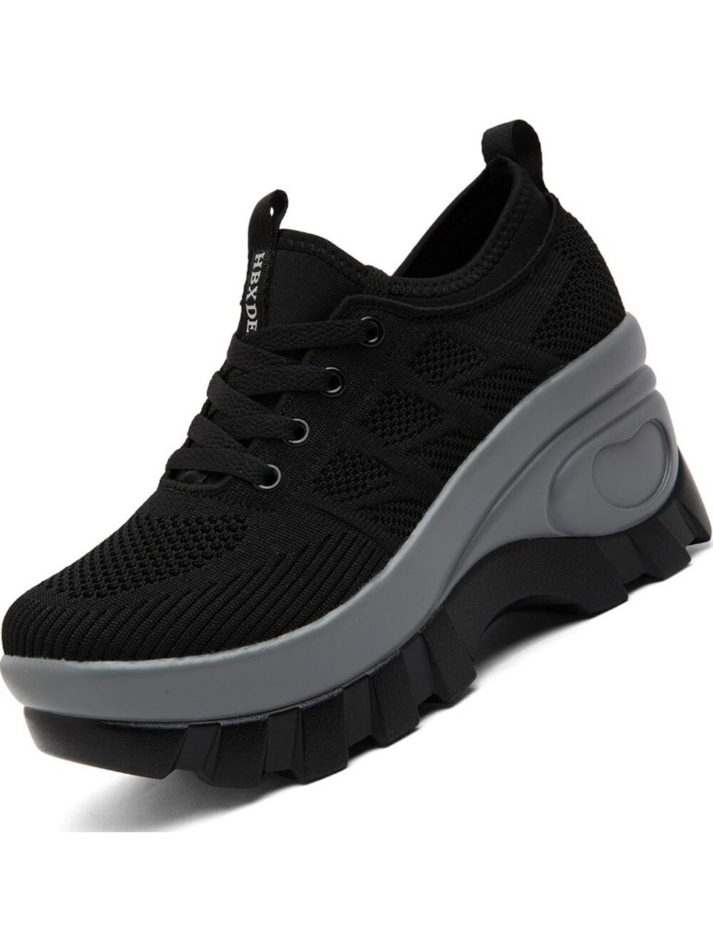 Stylish Women's Chunky Platform Wedge Sneakers - Comfortable, Breathable